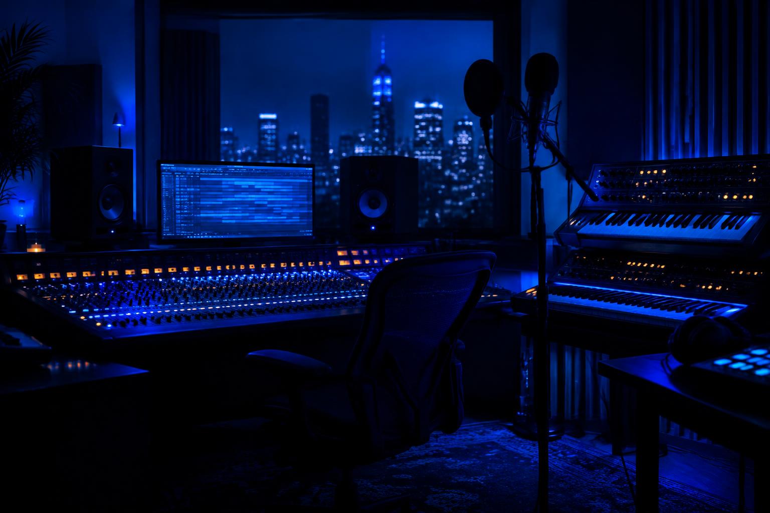 MKI Studio i blått lys
